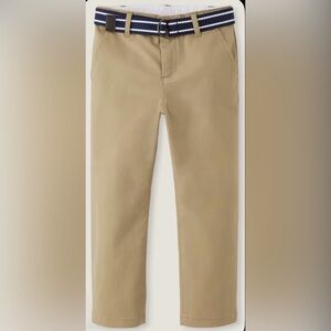 Gymboree Boys Belted Chino Pants- Tan- Size 5T-NWT